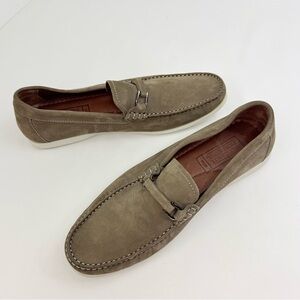 Mercanti Fiorentini Soft Brown Leather Bit Toe Classic Driving Loafers